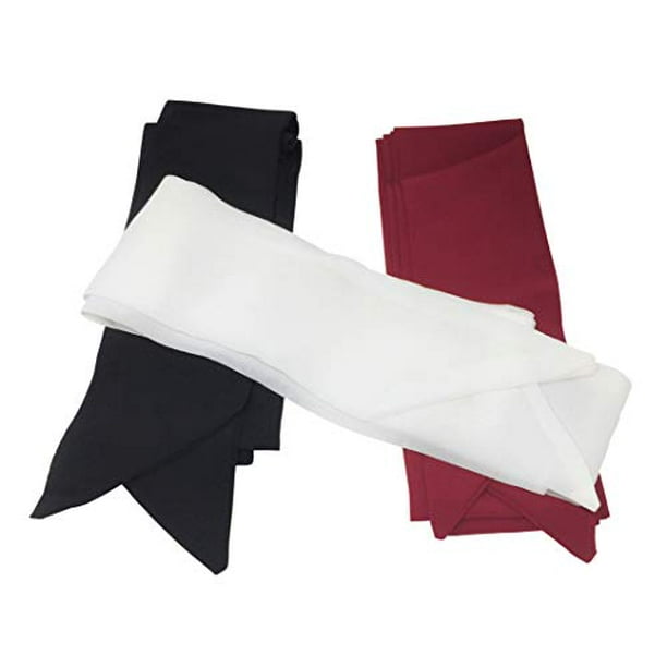 Details about   Annys Skinny Silky Solid Tie Scarf Red 